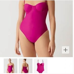 NWT J.Crew Heritage balconette underwire one-piece swimsuit